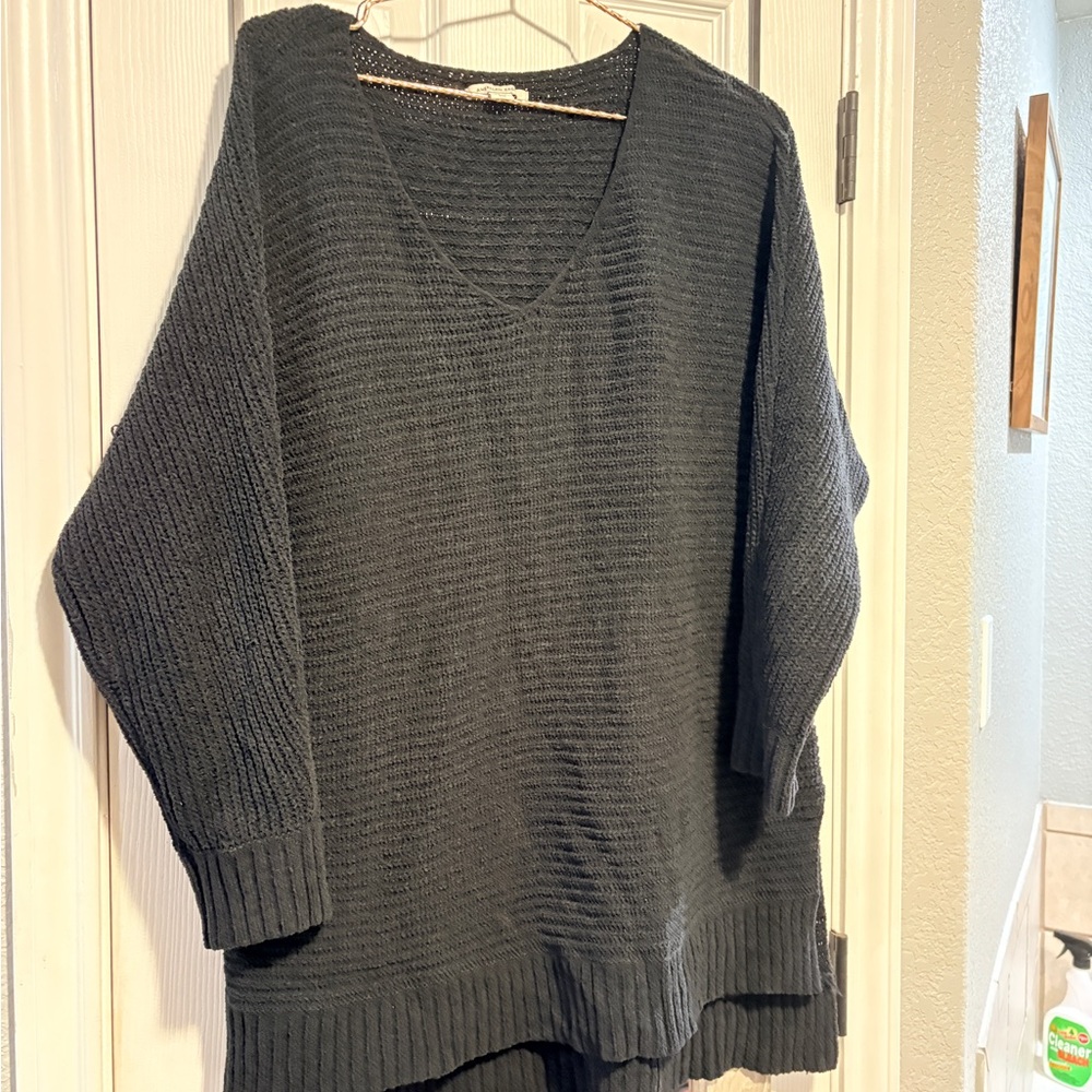 American Age Charcoal V-Neck Sweater